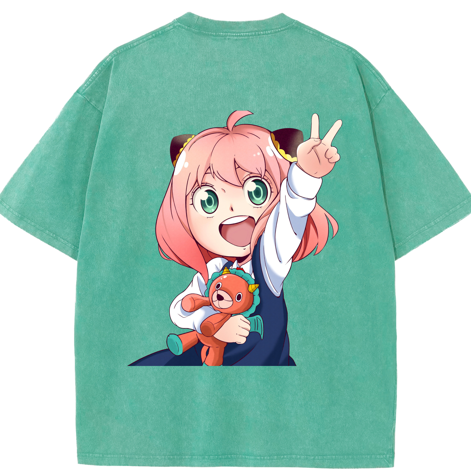 （画像用） SPY×FAMILY间谍家家酒 綿100% ヴィンテージ風 半袖Tシャツ（背面プリント）